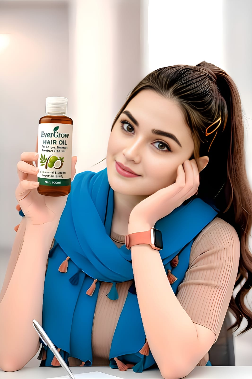 EverGrow Herbal Hair Oil – For Longer, Stronger & Dandruff-Free Hair (100ml)