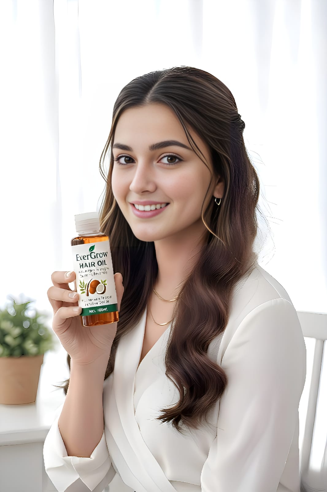 EverGrow Herbal Hair Oil – For Longer, Stronger & Dandruff-Free Hair (100ml)