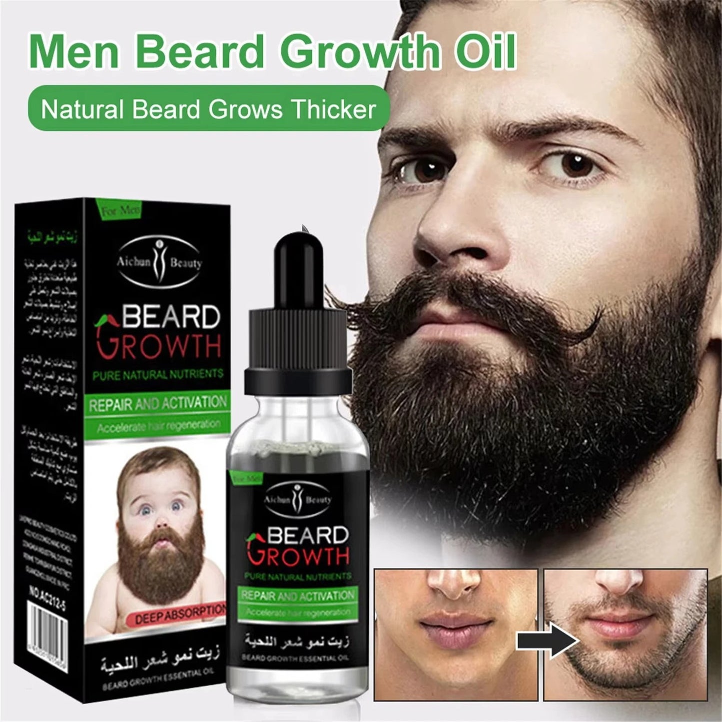 Beard and Mustache Hair Growth Oil Best Hair oil for Men 30 ML