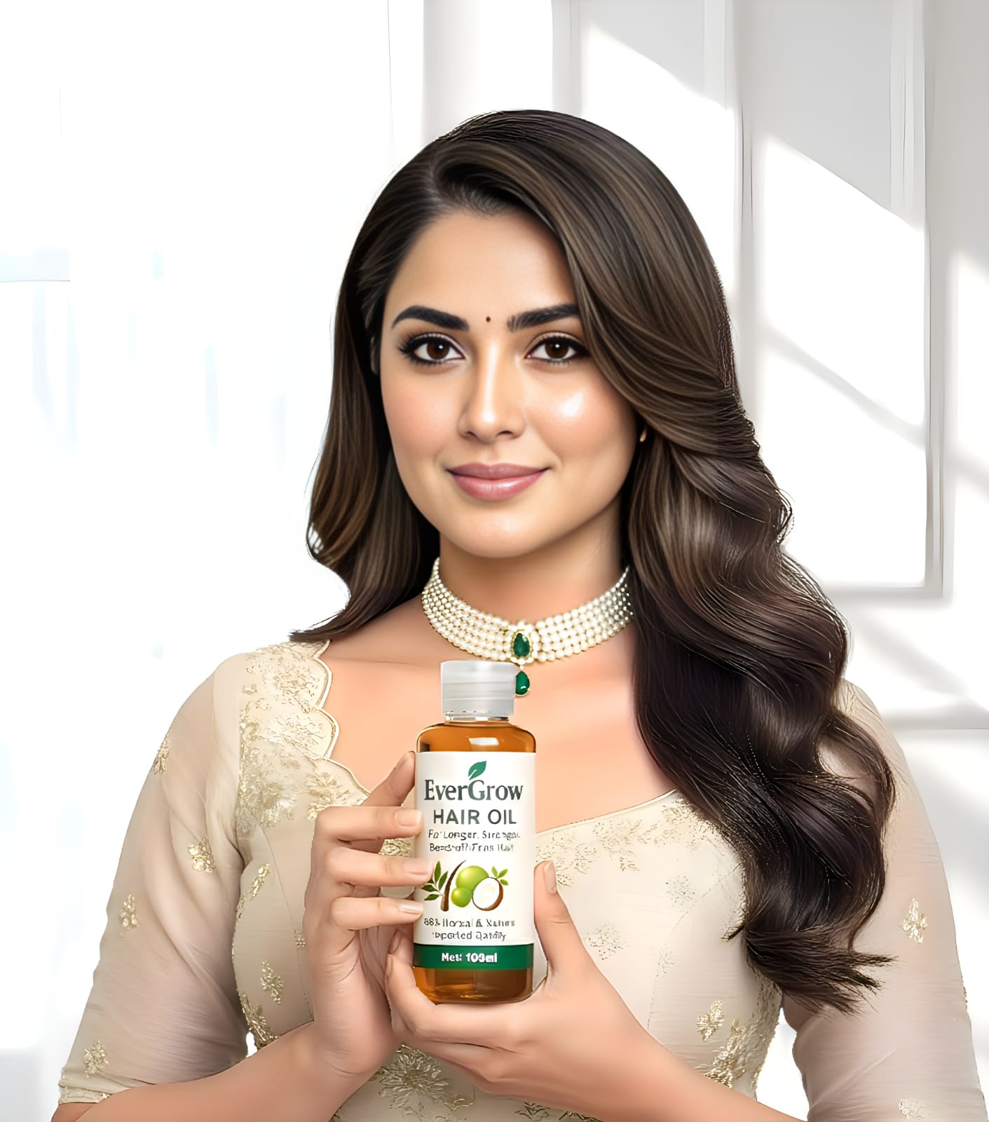 EverGrow Herbal Hair Oil – For Longer, Stronger & Dandruff-Free Hair (100ml)