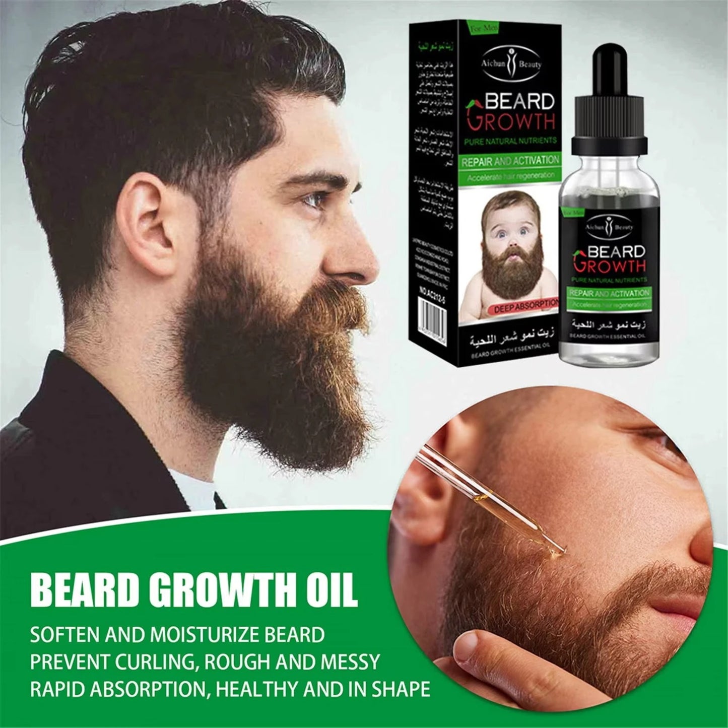 Beard and Mustache Hair Growth Oil Best Hair oil for Men 30 ML