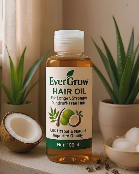 EverGrow Herbal Hair Oil – For Longer, Stronger & Dandruff-Free Hair (100ml)